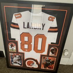 Jarvis Landry Signed N Framed Jersey 