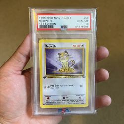 PSA 10 Pokemon 1st Edition Meowth Jungle