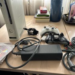 Xbox 360 (console NOT working) +2 Controllers (Rechargeable) +All Original Cords+14 Burnt Games+Star Wars Battlefront 2