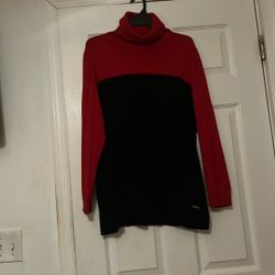 Calvin Klein, Sweater. Red And Black, Large