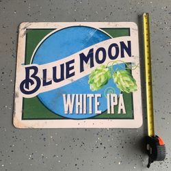 BLUE MOON METAL SIGN