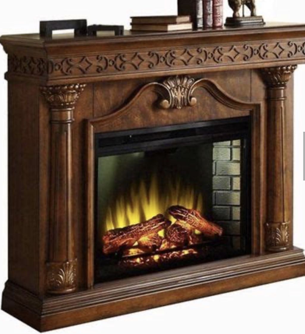 Elements International Olivia Electric 52” Cherry Wood Fireplace