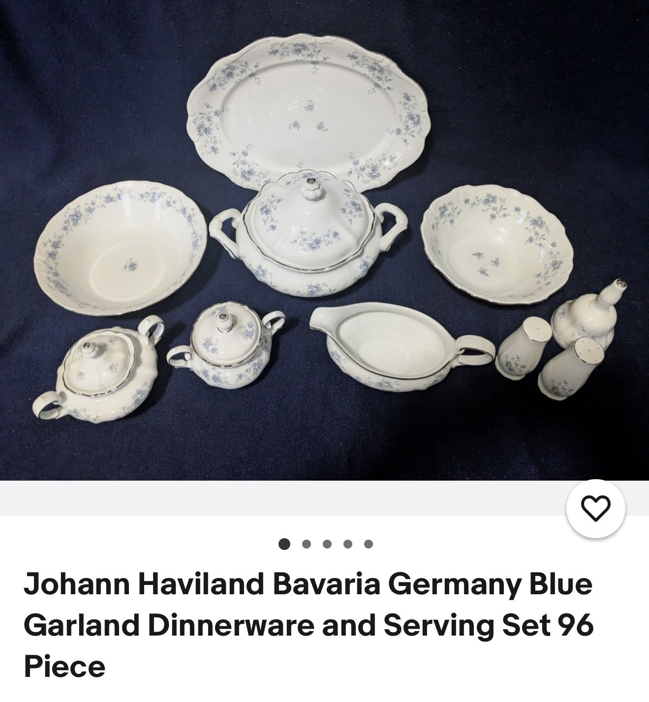 Johann Havarti Bavaria Germany Blue Garland Fine China 