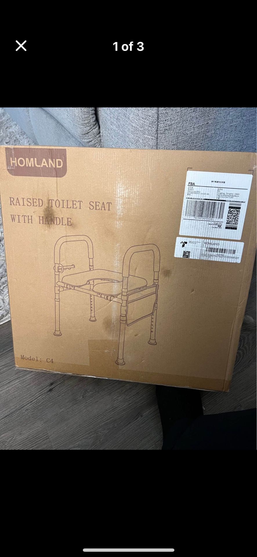 Raised Toilet Seat With Handle (NEW Still In Box)