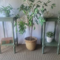 Super Cite Sage Green Sidetables 2x For Sale 