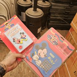 Vintage mickey mouse puzzle and doorbell games
