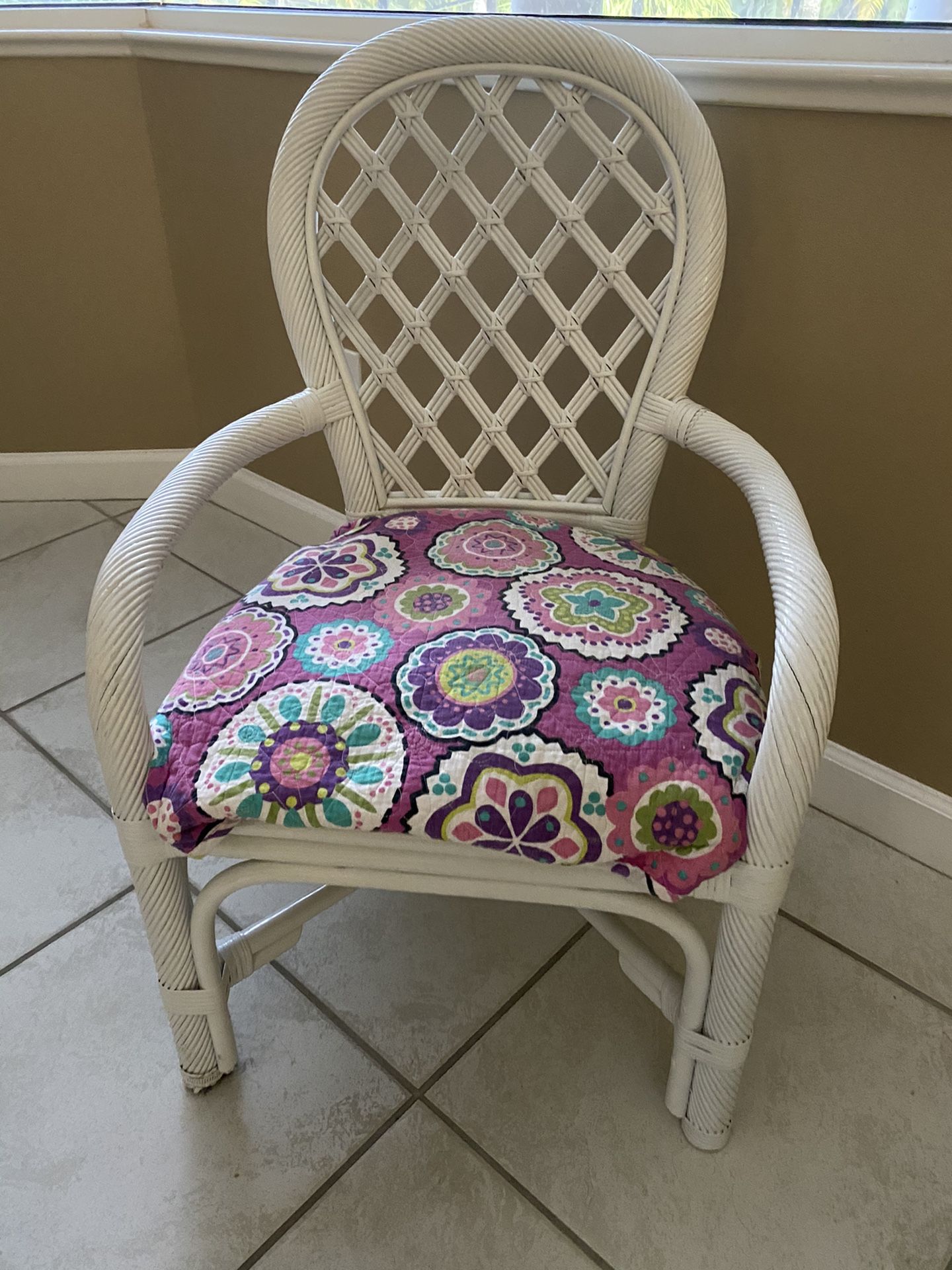 White Rattan Chair
