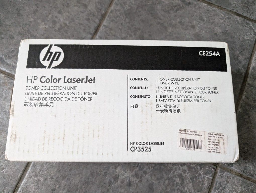 HP Color LaserJet Toner Collection Unit In Unopened Box CP3525 - 5.00
