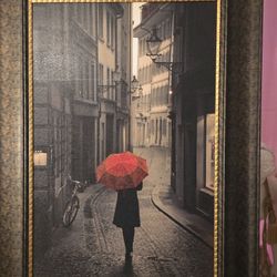 BEAUTIFUL  PAINT AND FRAME ( DECORATION