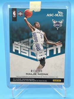 Malik Monk 2017-18 Panini Ascension Rookie Ascent Auto /299