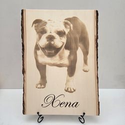 Photo Engraving On Live Edge Wood 