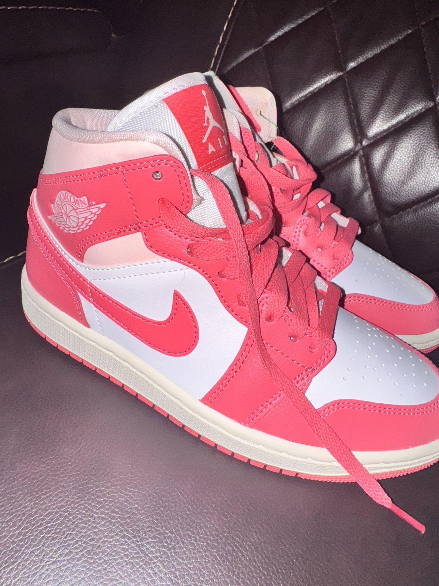 Nike Air Jordan Mid Strawberries And Cream Pink White