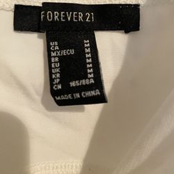 Forever 21 White Halter Top With Diamonds