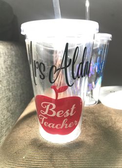 Clear tumbler with name