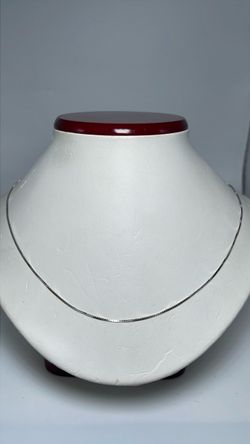 14k White gold box chain 17” necklace
