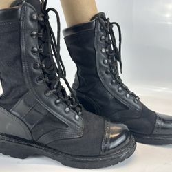 Corcoran Boots Men’s 8 EE Black Combat Tactical Cap Toe Made USA Good Cond