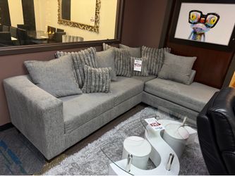 Gray fabric sectional