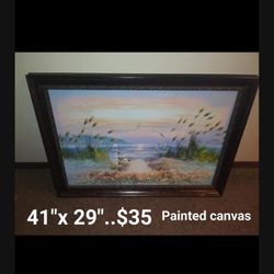 Beautiful Framed Painted Canvas 