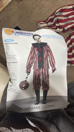 Killer clown costume Male XL