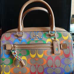 Authentic Rainbow Coach Purse