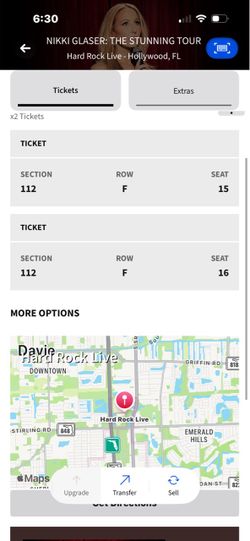 Nikki Glaser tickets section 112 (2 tickets)