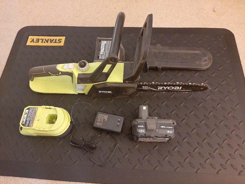 Ryobi 18v 10in Cordless Chainsaw Battery + Charger Included