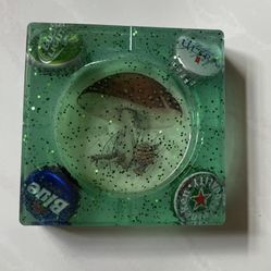 Resin Handmade Ashtray 4x4 Inches 