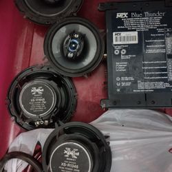 2 Sony Xplode 6 1/2s And 2 Sony Xplode 5 1/2s And A Myx 500 Watt Amplifier 