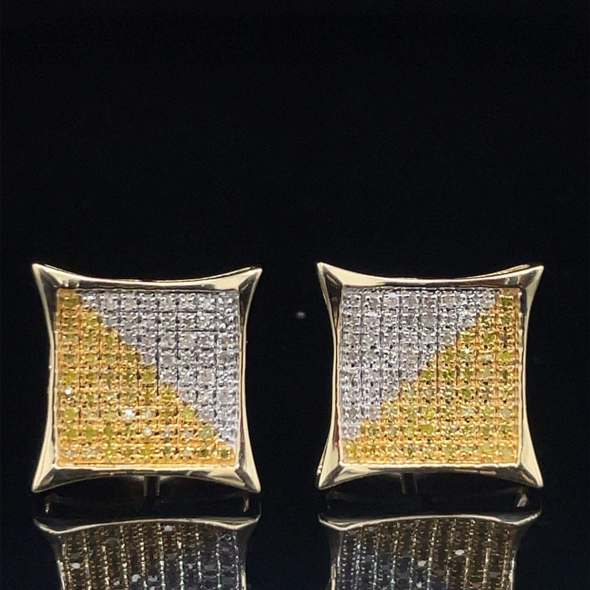 10KT Yellow Gold Kite Diamond Earrings 2.10g 180817/6