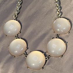 Vintage Moonstone Goldtone Costume Jewelry Necklace