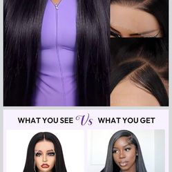 🔥Brand new🔥 30 Inch Black Synthetic Lace Front Wig