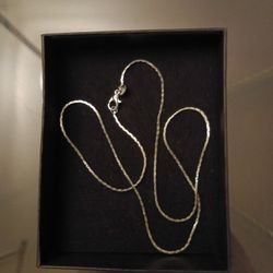 16" 925 Sterling Silver Box Chain 