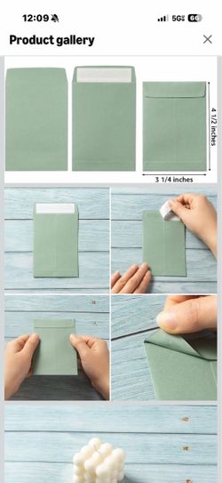 Sage Green Seed Envelopes