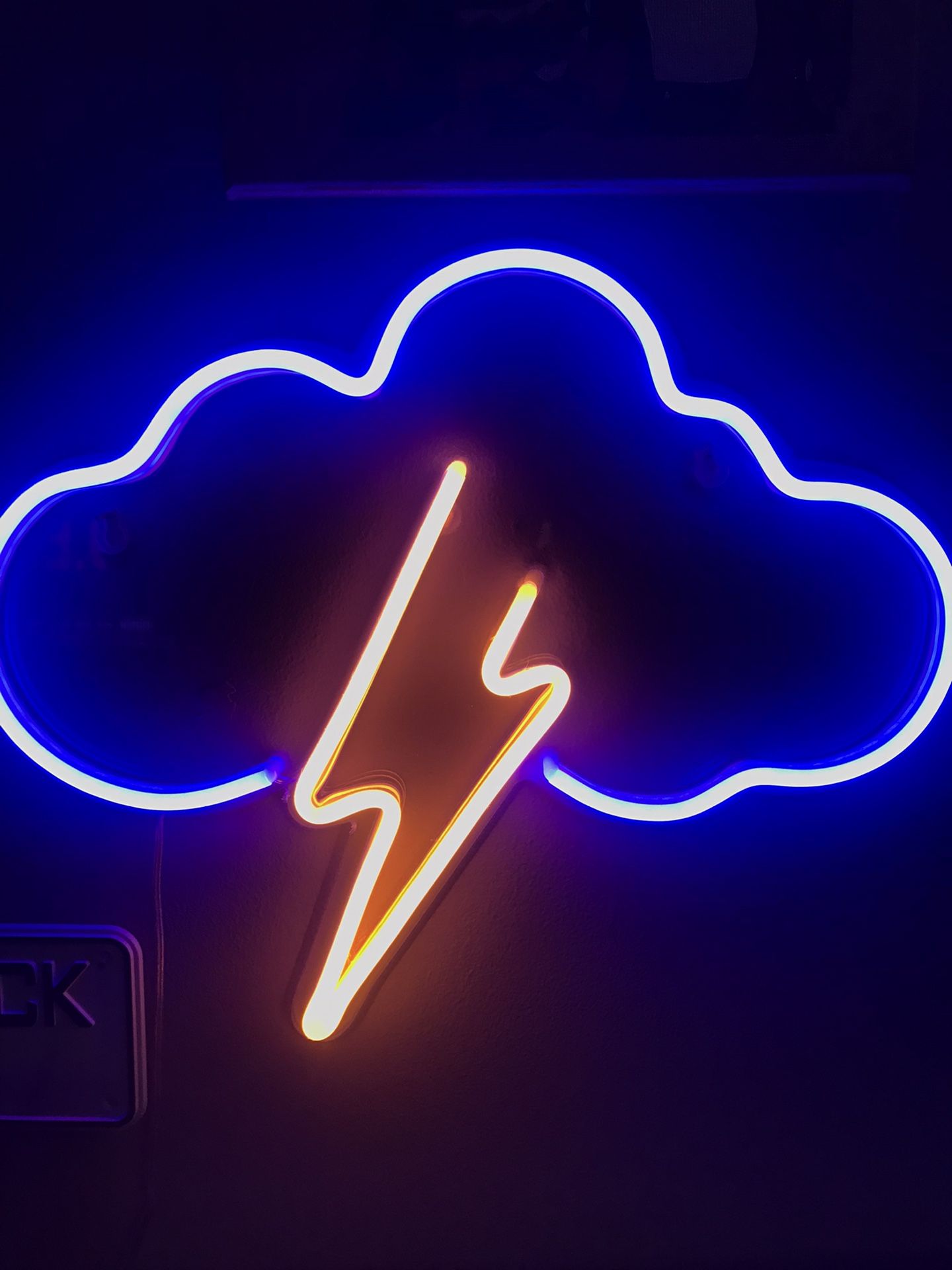 Neon Thunder Cloud Sign