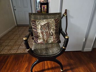 Lepord print custom chair.