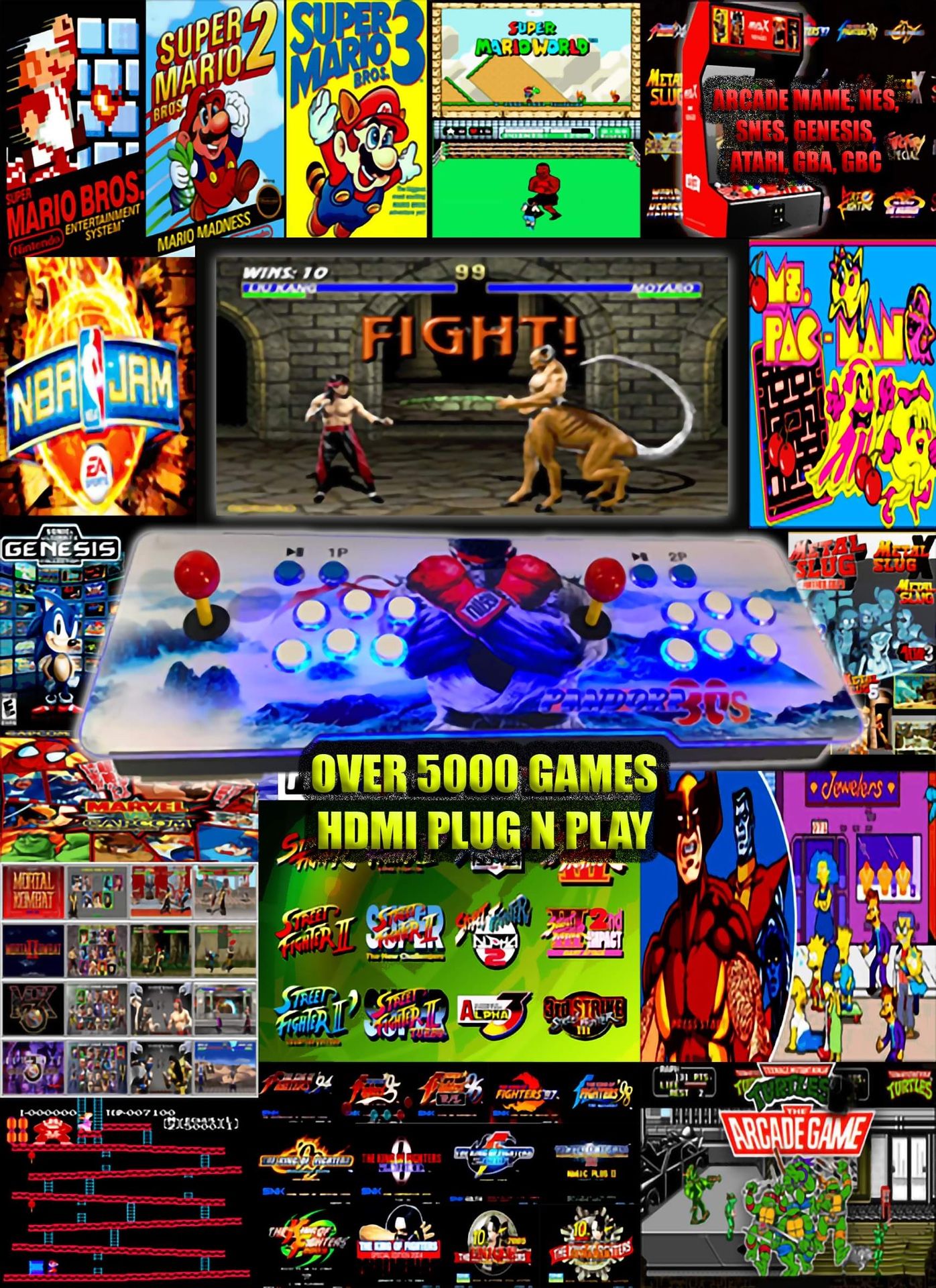 5000 Games In One Console Hdmi Output