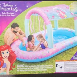 Inflatable Pool SwimWays Disney Princess Ariel Water Castle Deluxe Inflatable Pool