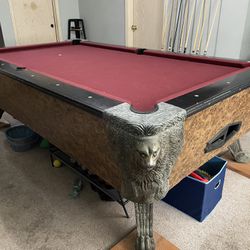 Vintage Pool Table 