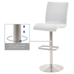 Modern White Bar Stools – Set of 2 – Excellent Condition