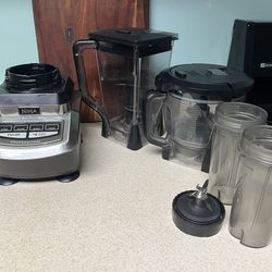 Ninja, professional, blender, bowl, food processor, bowl, smoothie, cups,