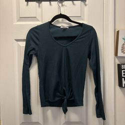 Long Sleeve Tie Top
