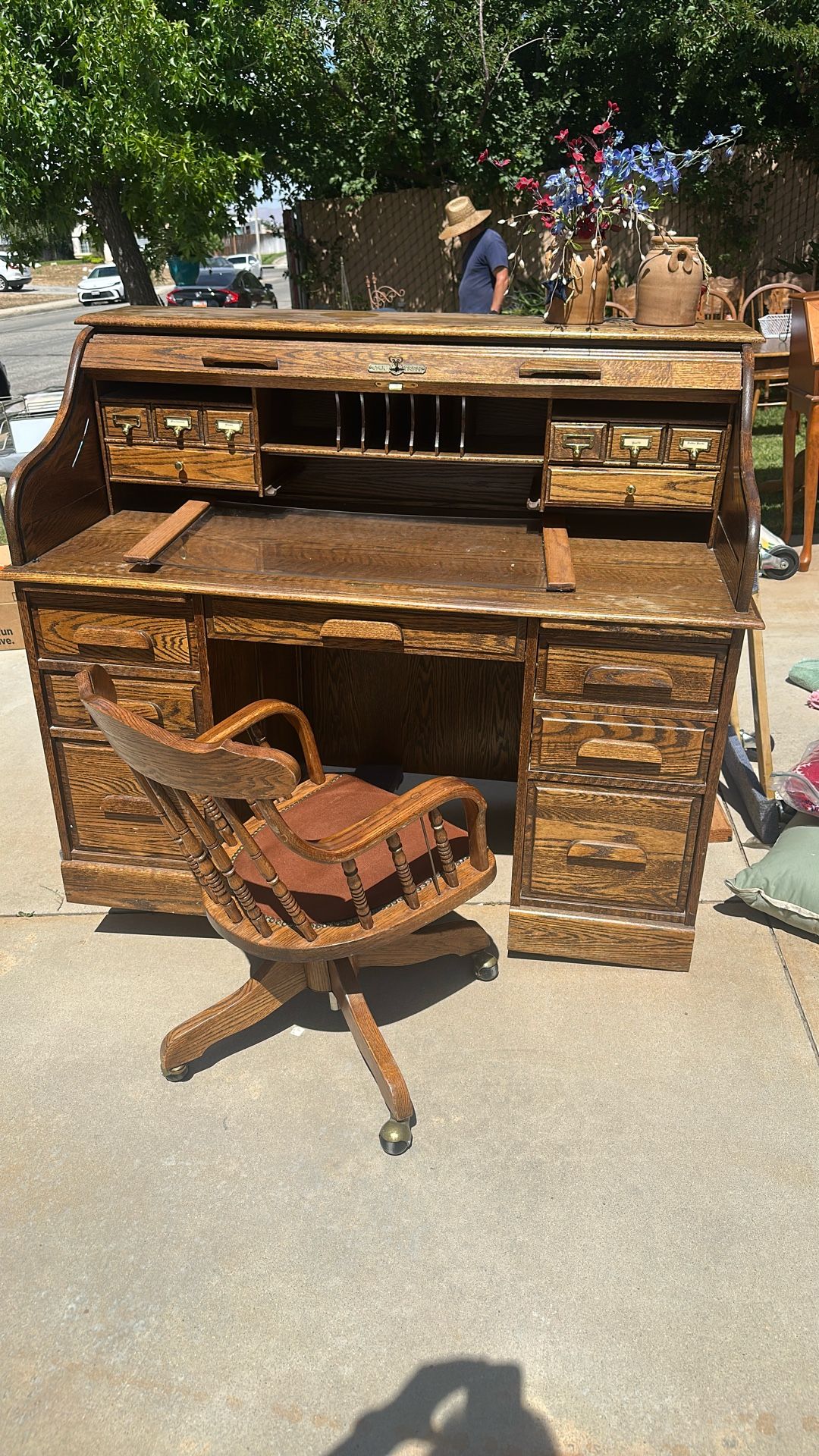 Roll Top Antique Desk