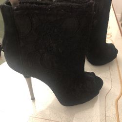 Bebe Platform Booties Black