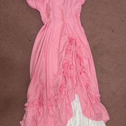 New 3xl pink princess Bridgerton Victorian dress costume gown vintage long