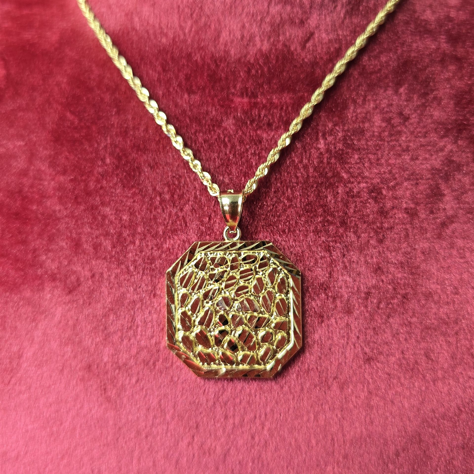 10k Gold Roop Chain & Pendant