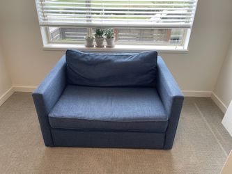 West Elm Aegean Blue Chair And A Half