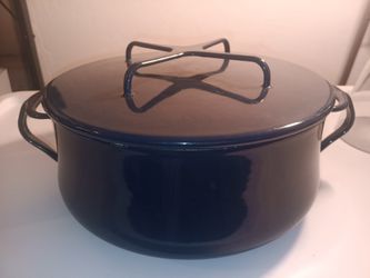 Dansk Blue Enamel Dutch Oven Pot