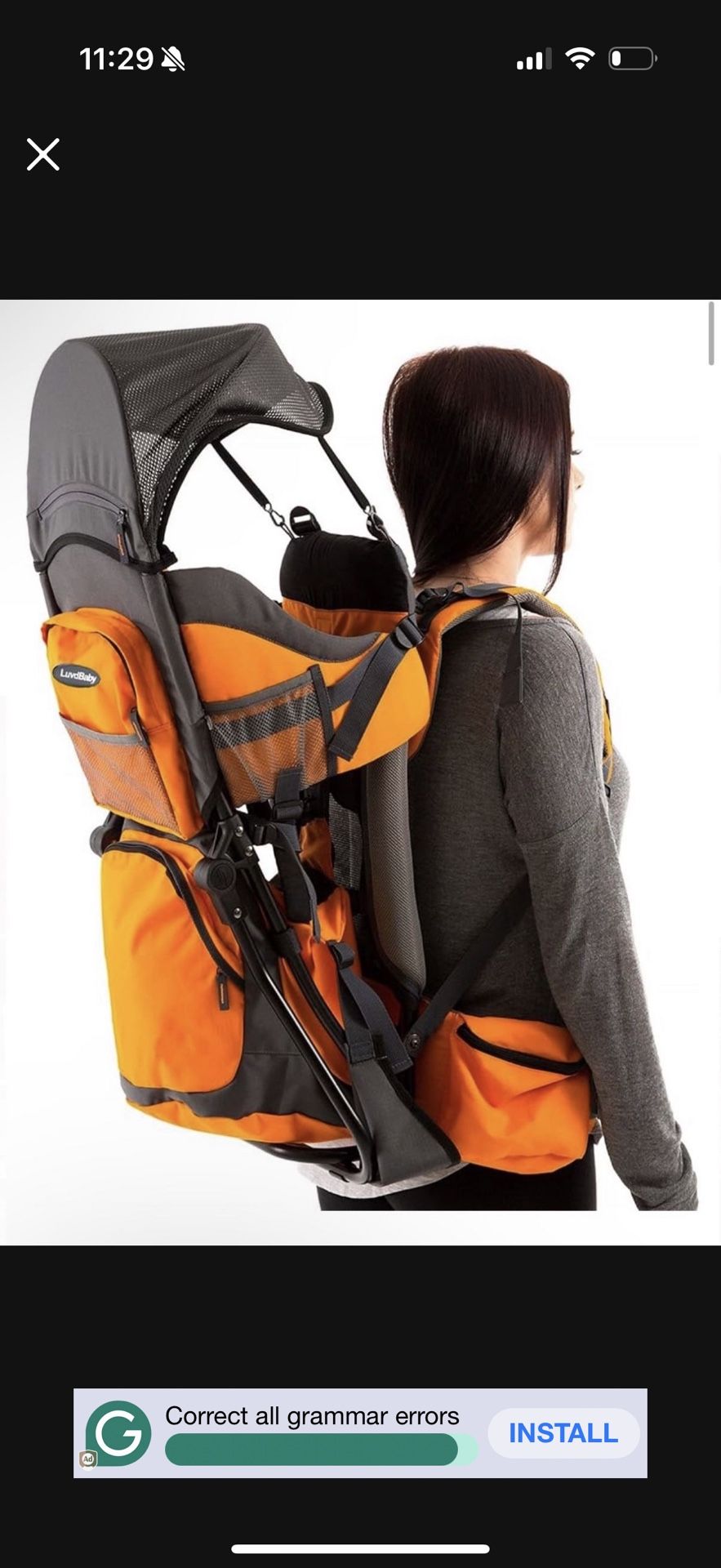 Toddler Outdoor Carrier