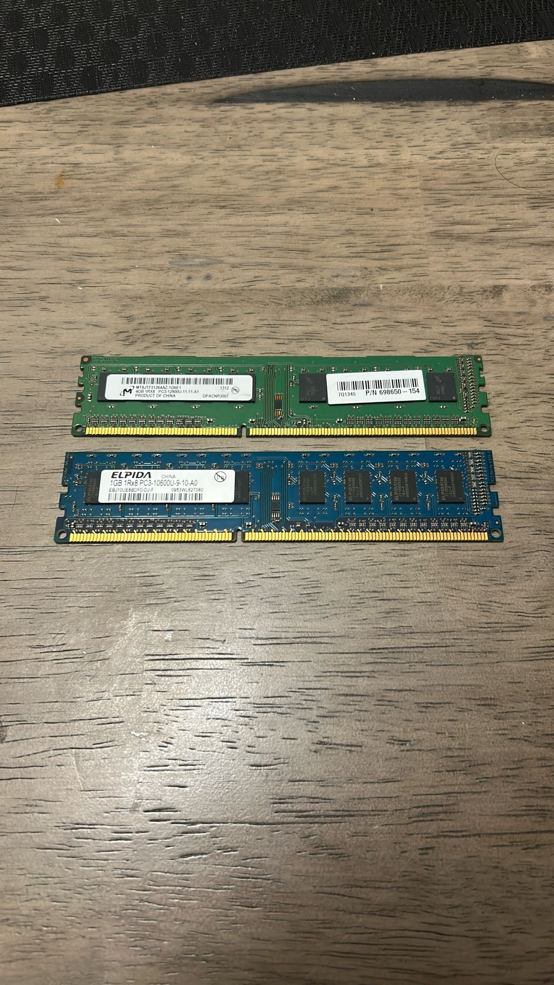 DDR3 Desktop RAM – 4GB + 1GB, tested working