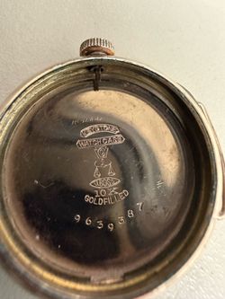 antique watch case back 10k gf